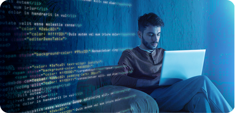 Person holding digital contract