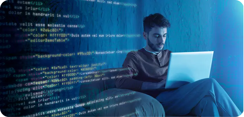 Person holding digital contract